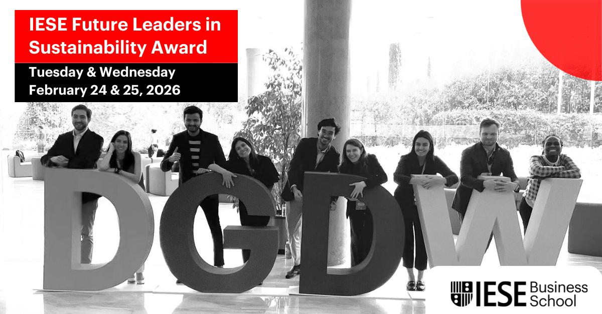 【2026年1月14日 締切】IESE Future Leaders in Sustainability Awardの募集が開始されました ...